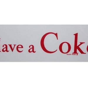"Have a Coke" Red Water Release Decal Single Line