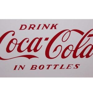 "Drink Coca-Cola In Bottles" Vinyl Decal Vendo V-81A