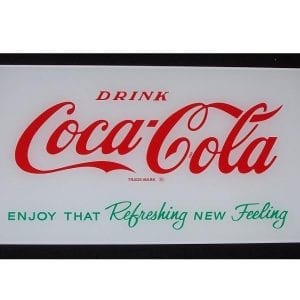 "Drink Coca-Cola" & "Enjoy That Refreshing New Feeling" Lite Up Panel for Cavalier CS-64
