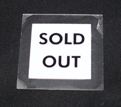 "Sold Out" Window for Cavalier CS-124 Aluminum Faceplate